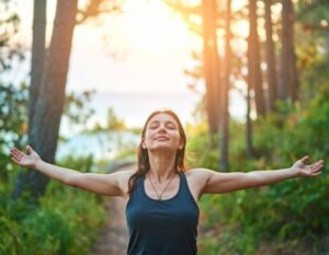 firefly a serene, calming hero image for a hypnotherapy website. a relaxed person peacefully 113643